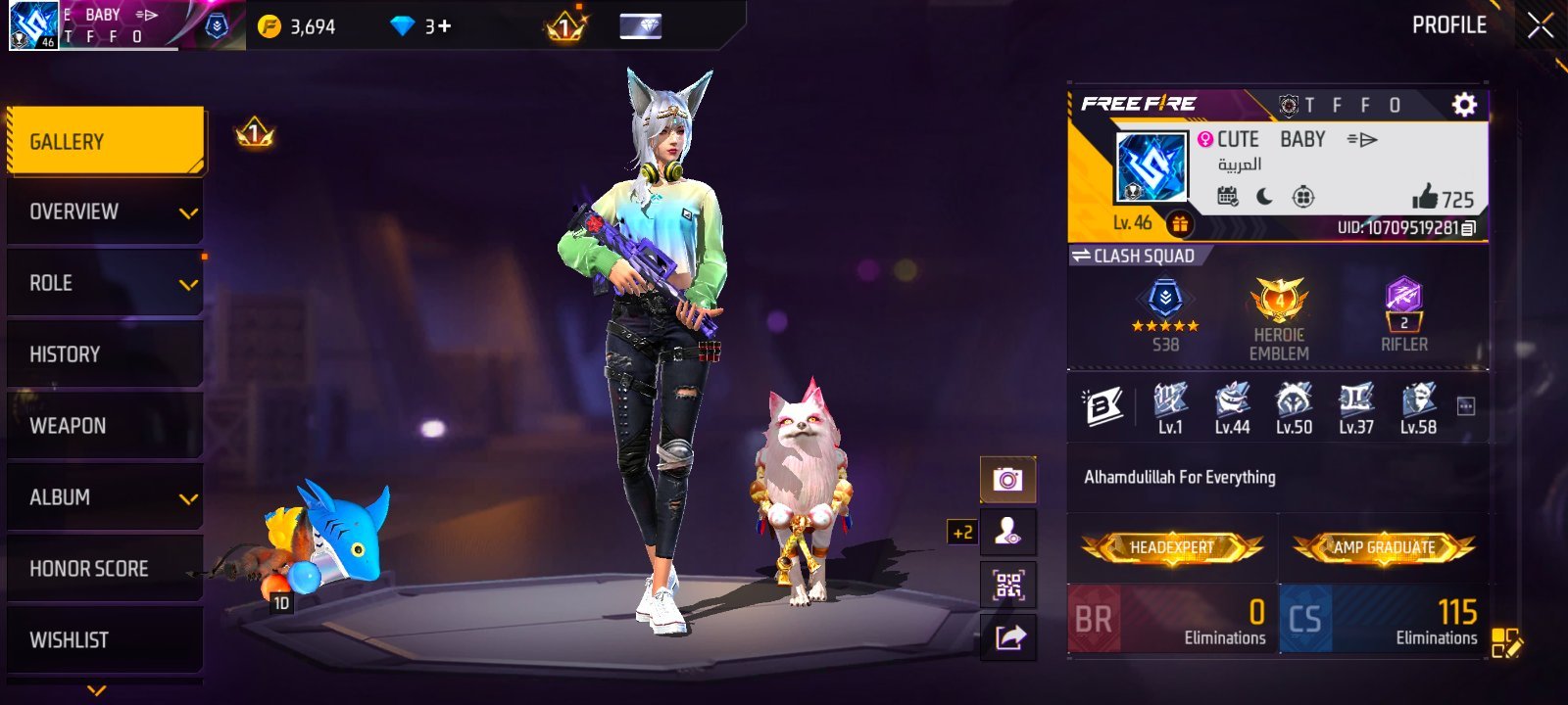 Free Fire Account - BD Server | Girl ID | For Sell