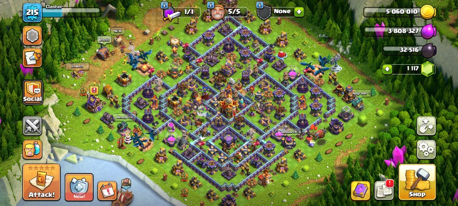 Clash of Clans TH15 Max Account বিক্রি হবে | Level 215 | Strong Heroes & Troops