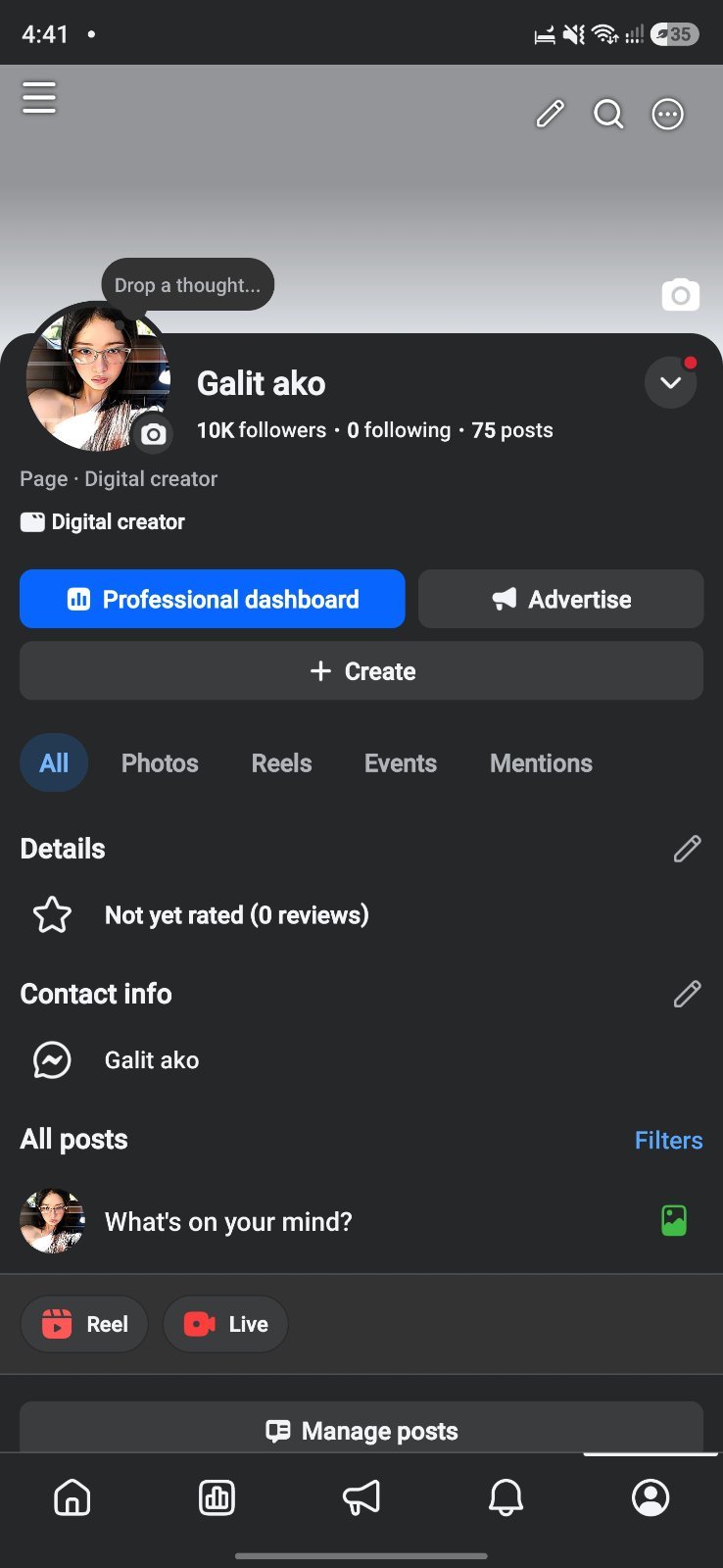 Facebook page for sell