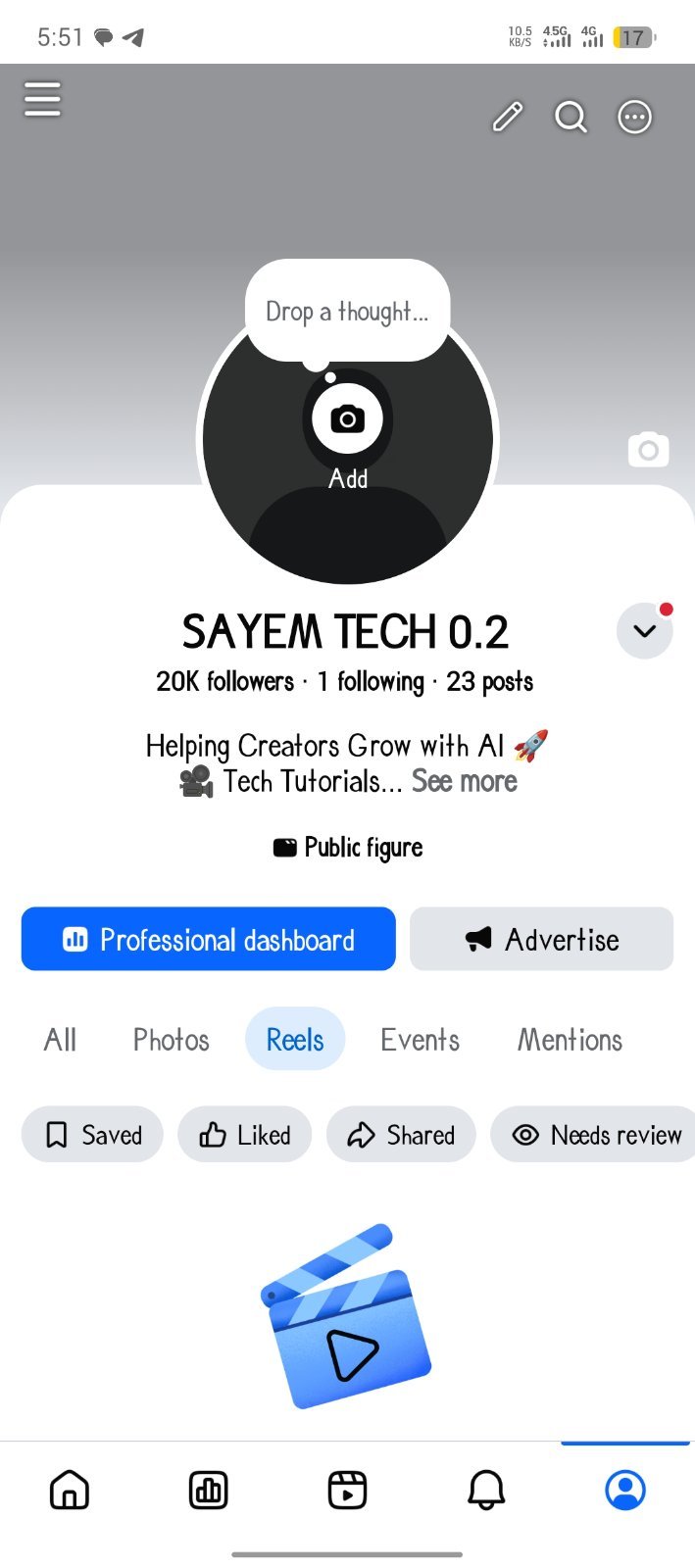Facebook Page বিক্রি হবে 🔥 20K+ Followers 📌 Page: SAYEM TECH 0.2 📌 Niche: Tec