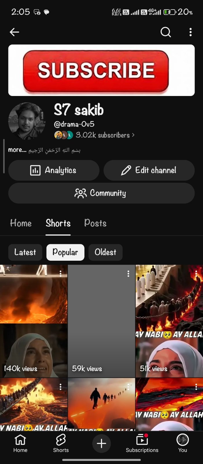 3k subscriber yt channel