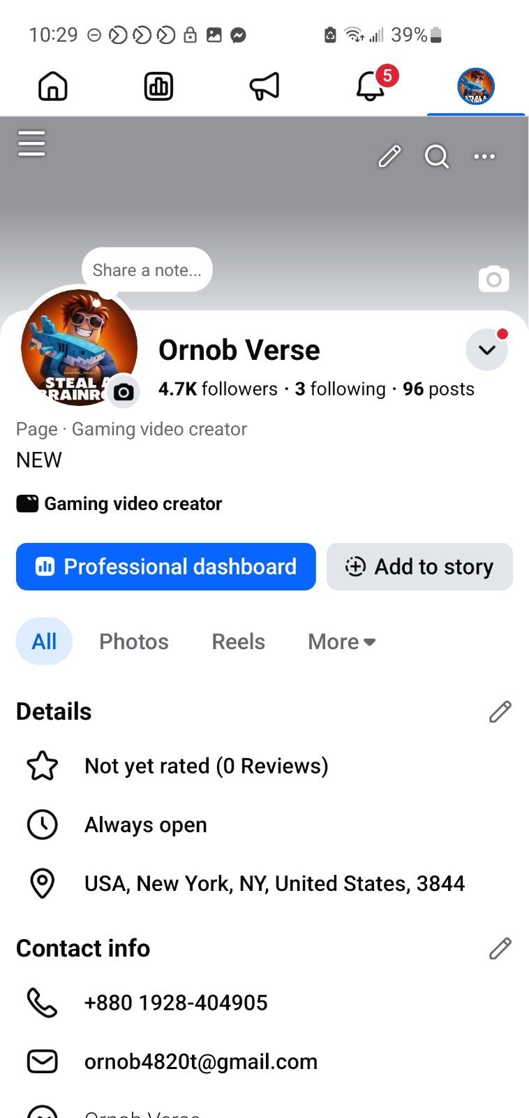 Gaming Page - 4.7k Members