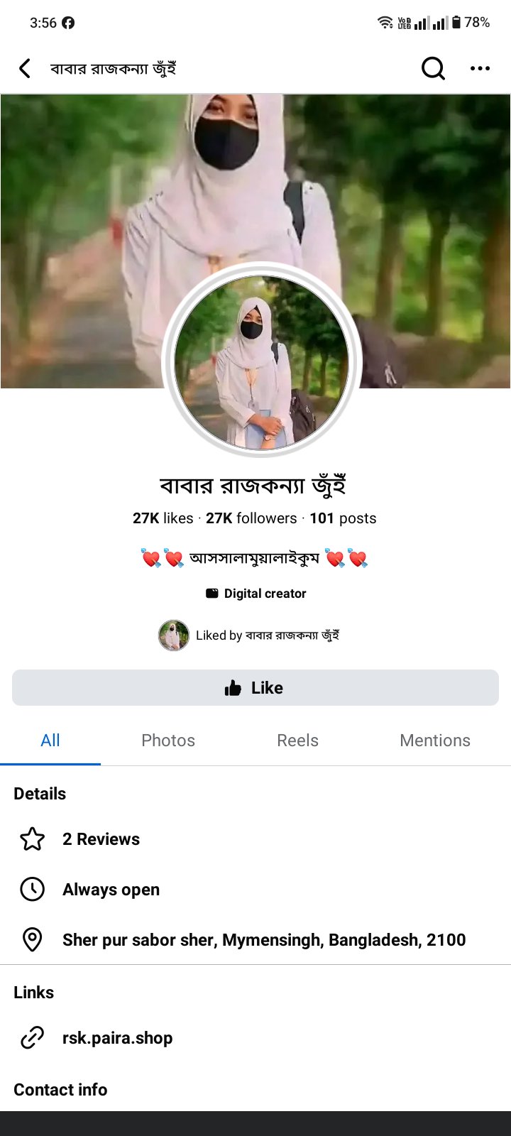27K Followers Facebook page