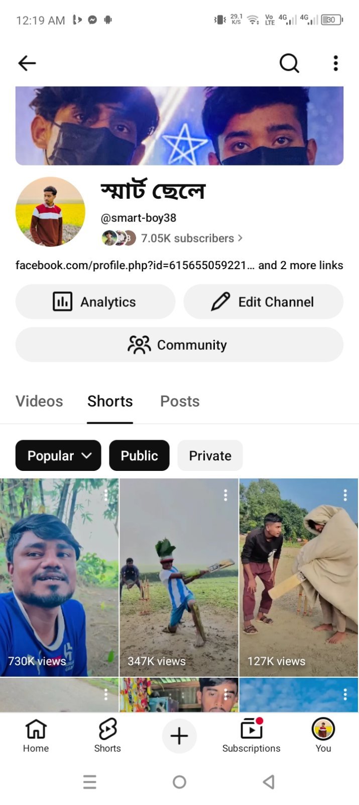 স্মার্ট ছেলে YouTube channel for sell
