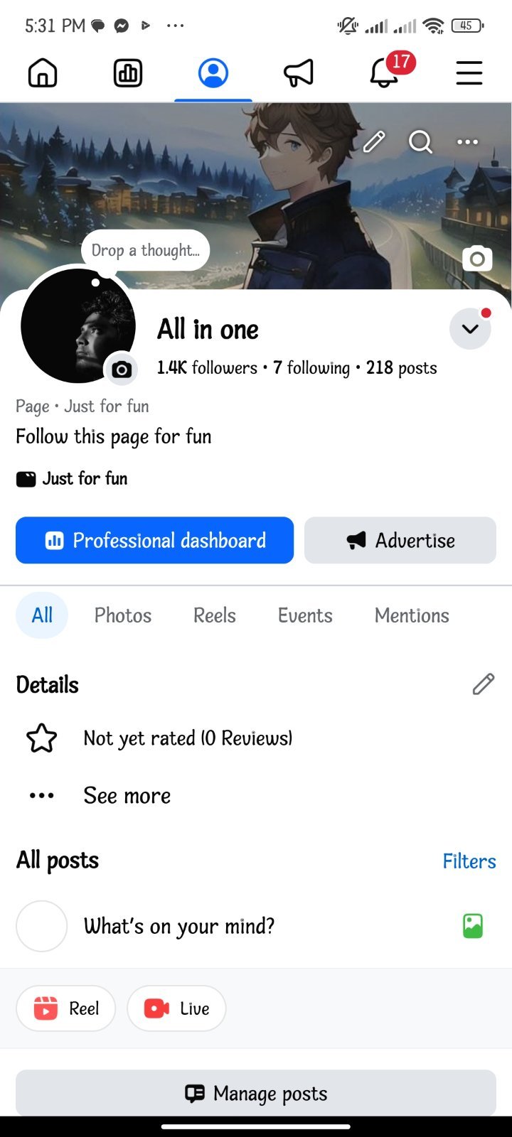 Facebook fresh page sell