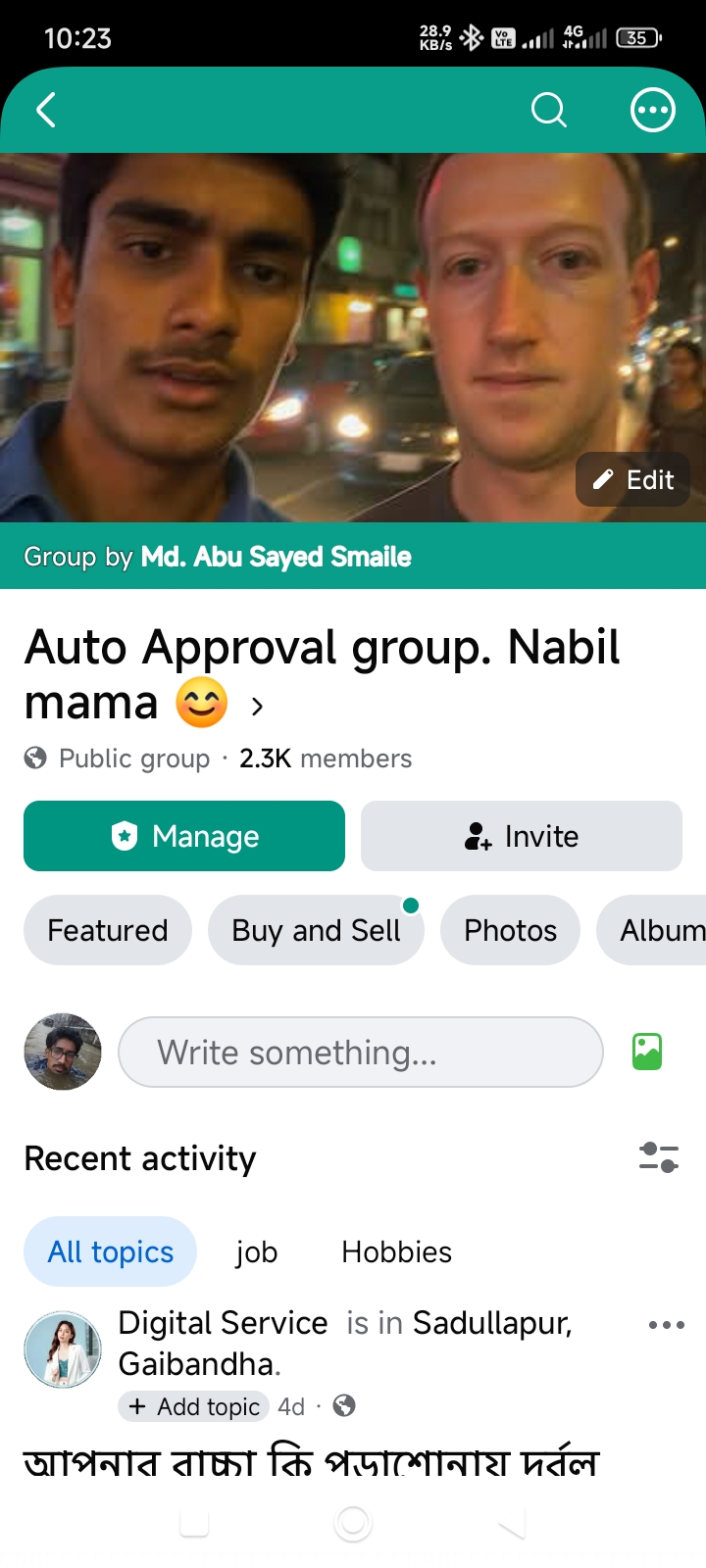 Auto approved group sell