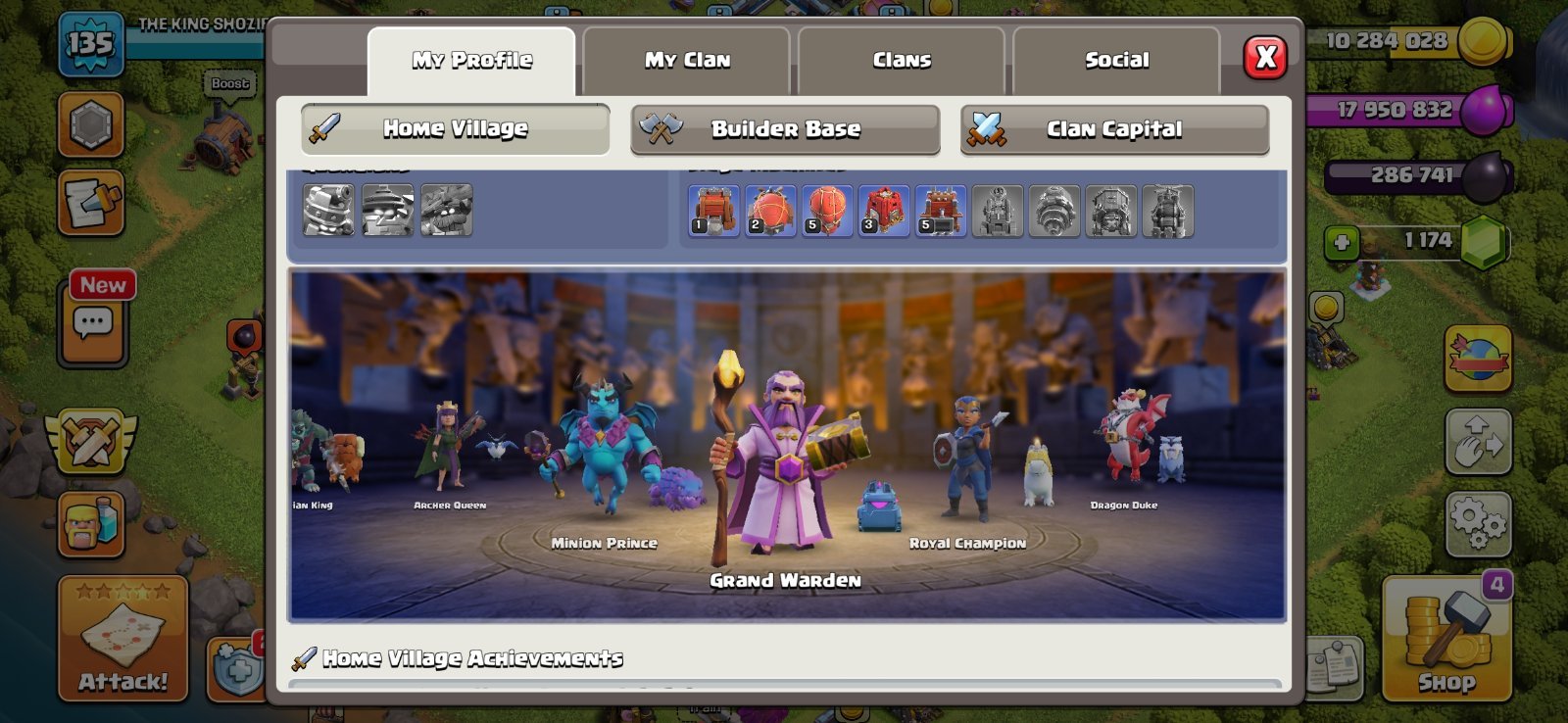 Clash of Clans TH16 Account 🏰 Town Hall: 16 💎 Gems: 1,200 ⭐ Player Level: 135