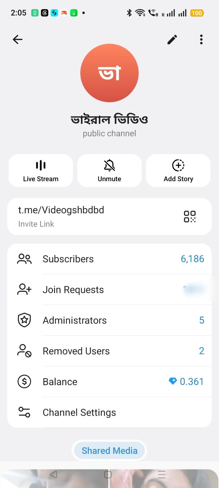 Telegram Channel for Sale  ১০০% রিয়েল ফলোয়ার