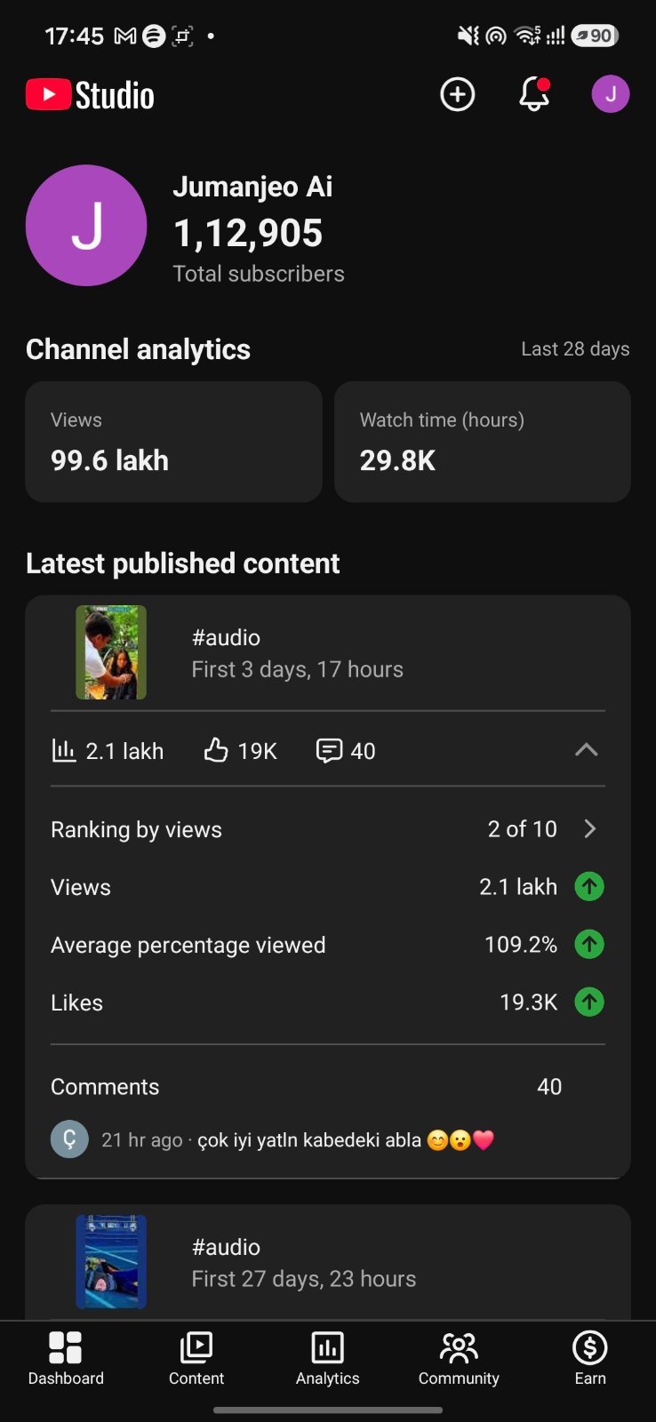 112k + Subscribe usa base audience  chanel. Monitorize criteria complete