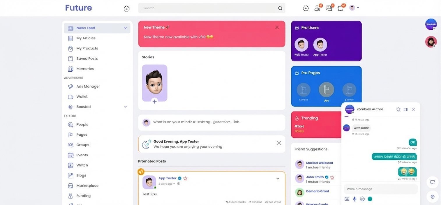 Social Network Platform PHP Script