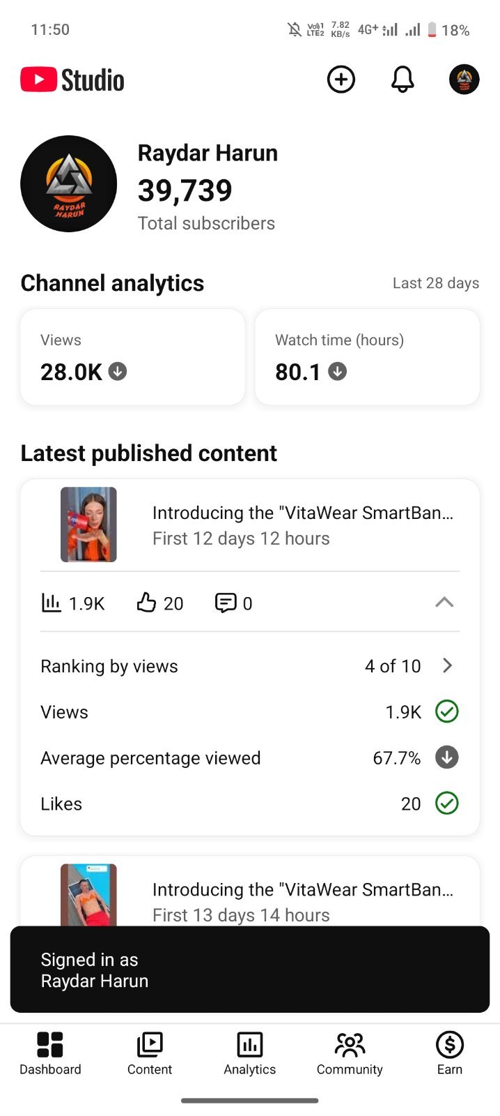 Youtube channel for sale 40k subscriber active channel