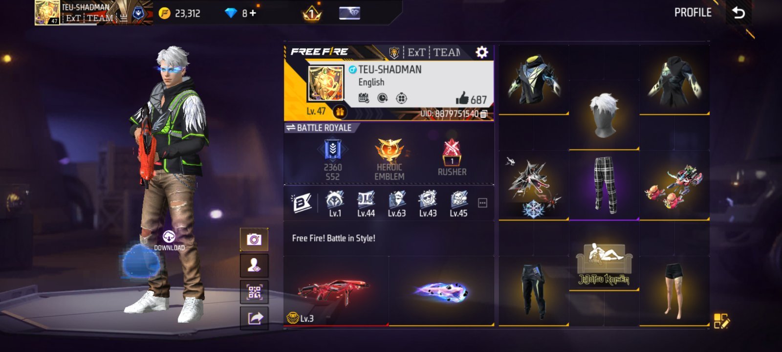 Free Fire Cobra MP40 account