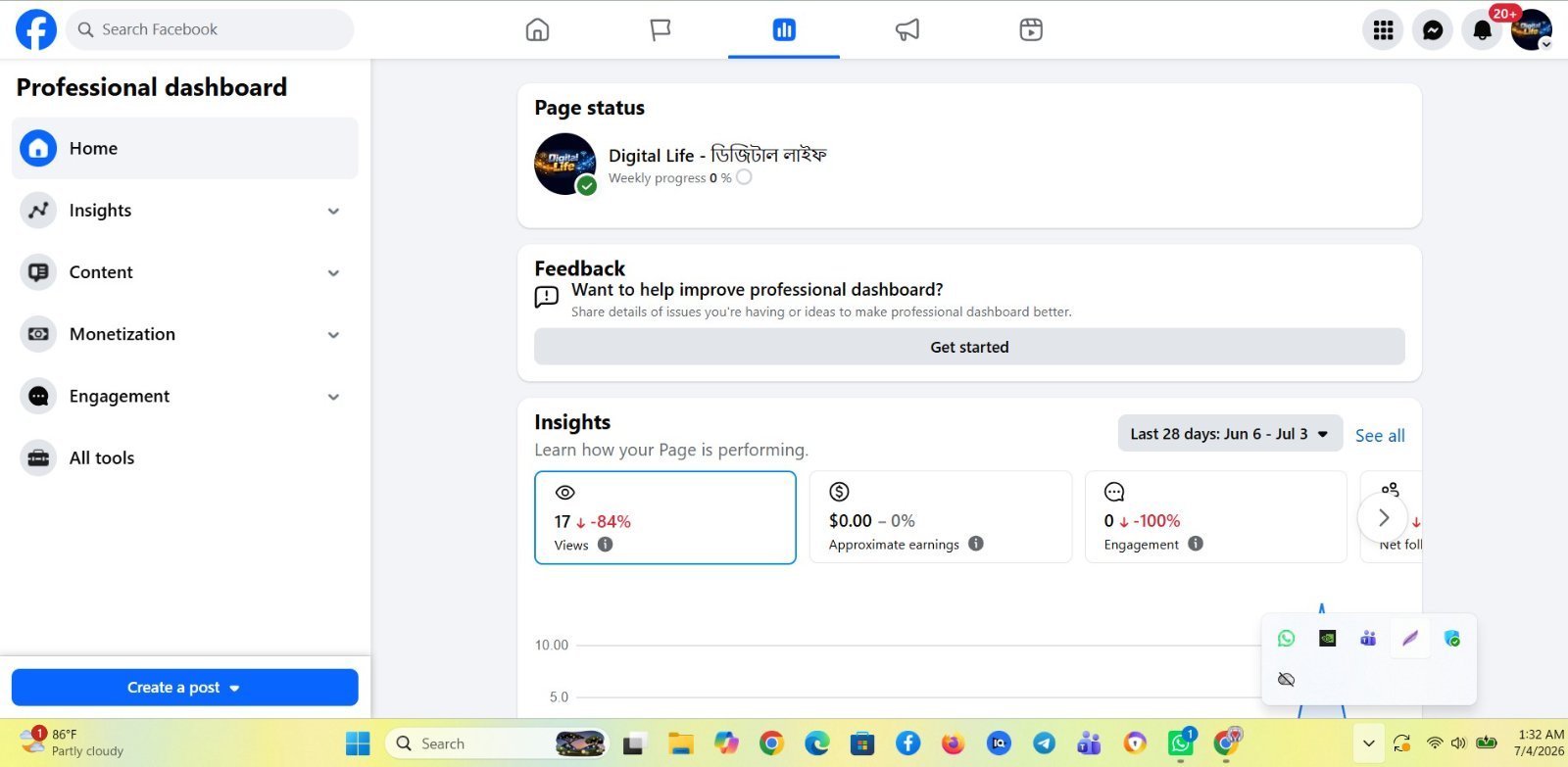 🟢 Active Facebook Page ✅ 1.1k Follower💲 মনিটাইজ হওয়ার চান্স অনেক বেশি