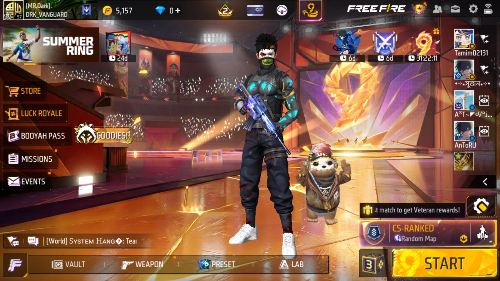 7 Years NO Top Up  Free Fire Account