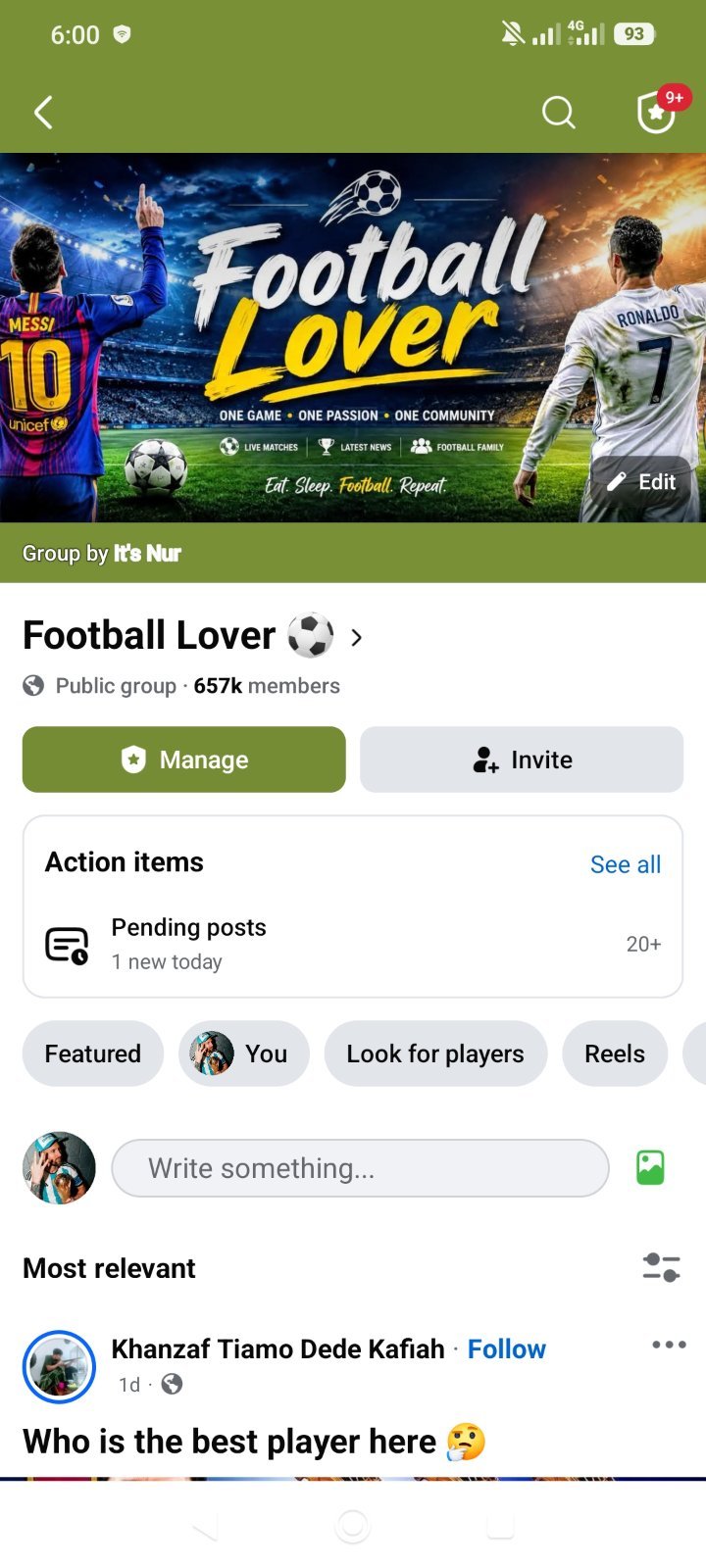 657k Member (Football Type) Facebook Group Available For Sell ✅