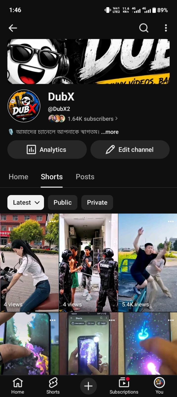 1600+ Subscriber channel sell hobe