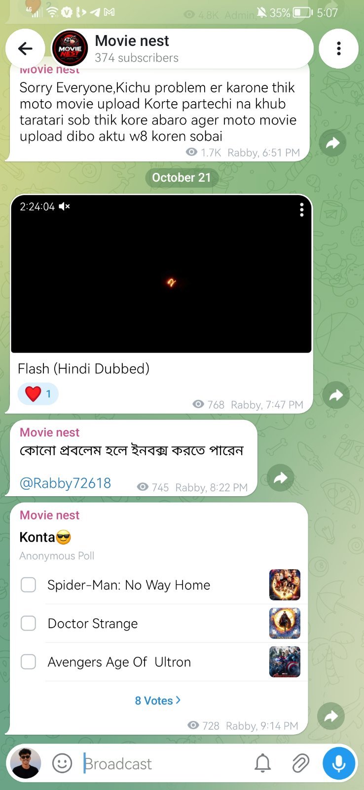 Telegram Channel 370+ Subscriber
