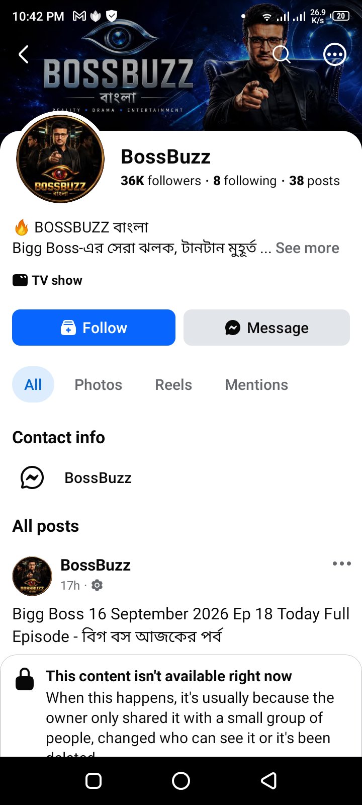 Facebook page 36k Follower