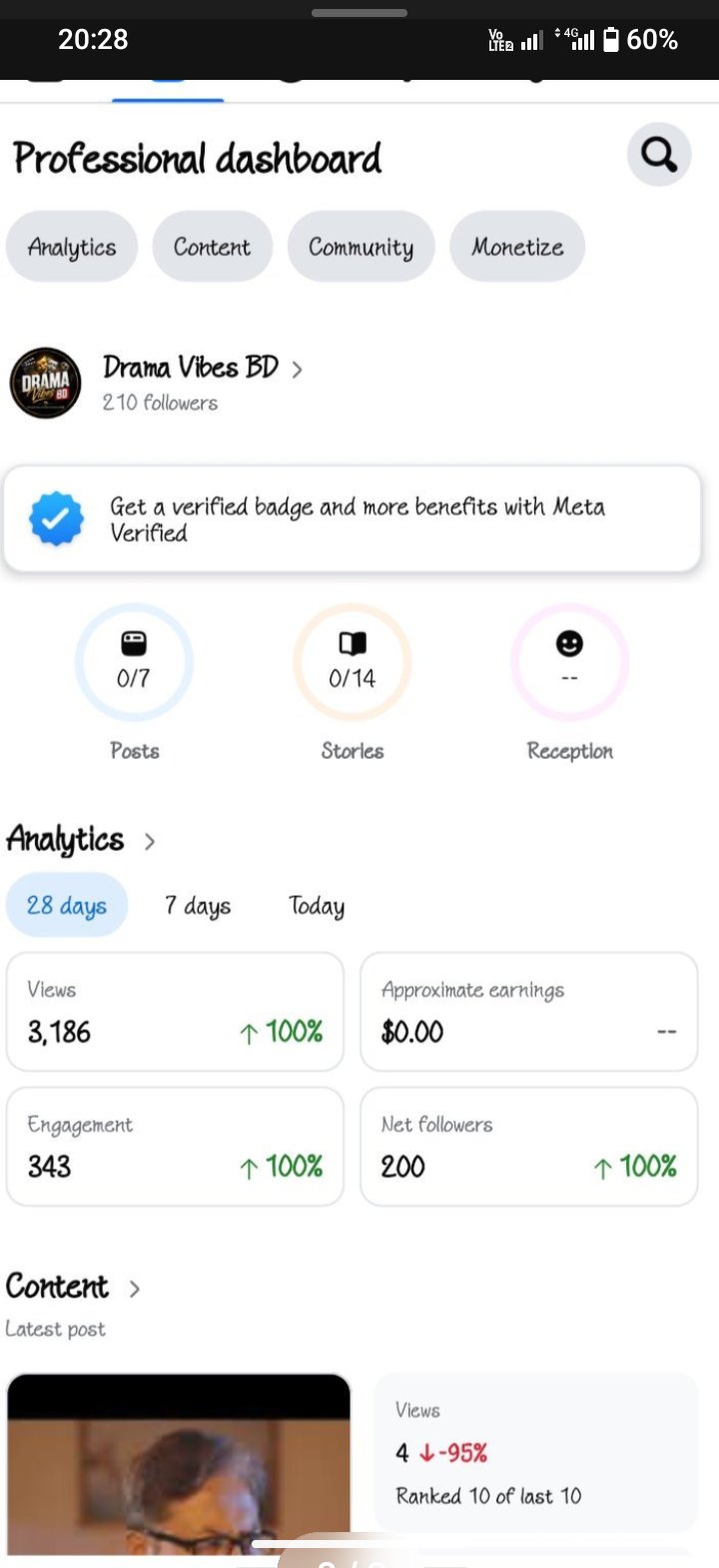 Drama Vibes BD | 210 Followers | Active Drama Page | Organic Audience  210 likes