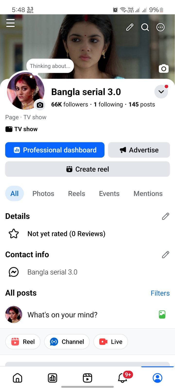 Facebook 100% organic Follow 66k Active page