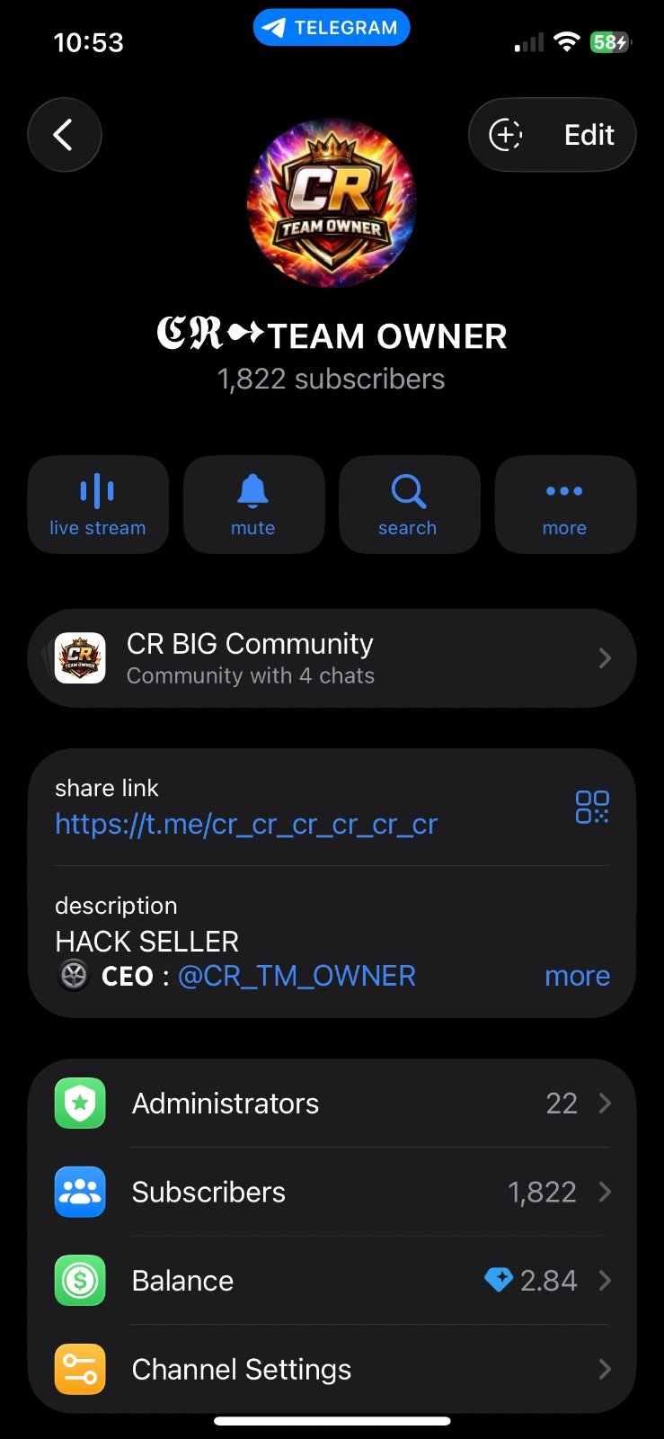 Telegram channel- 1800 subscriber