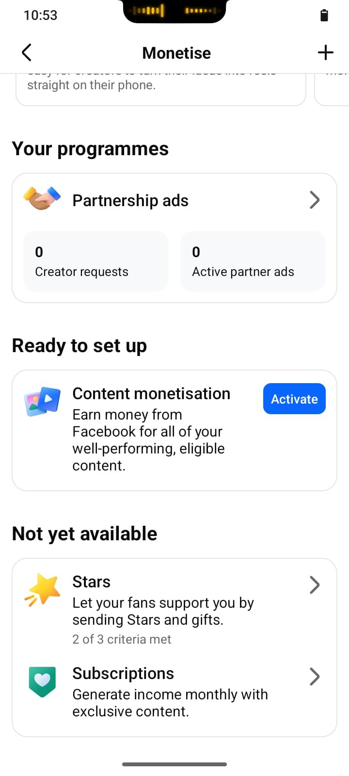 Cm set-up page available