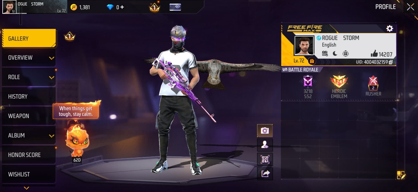FF Id for sell. LV 72