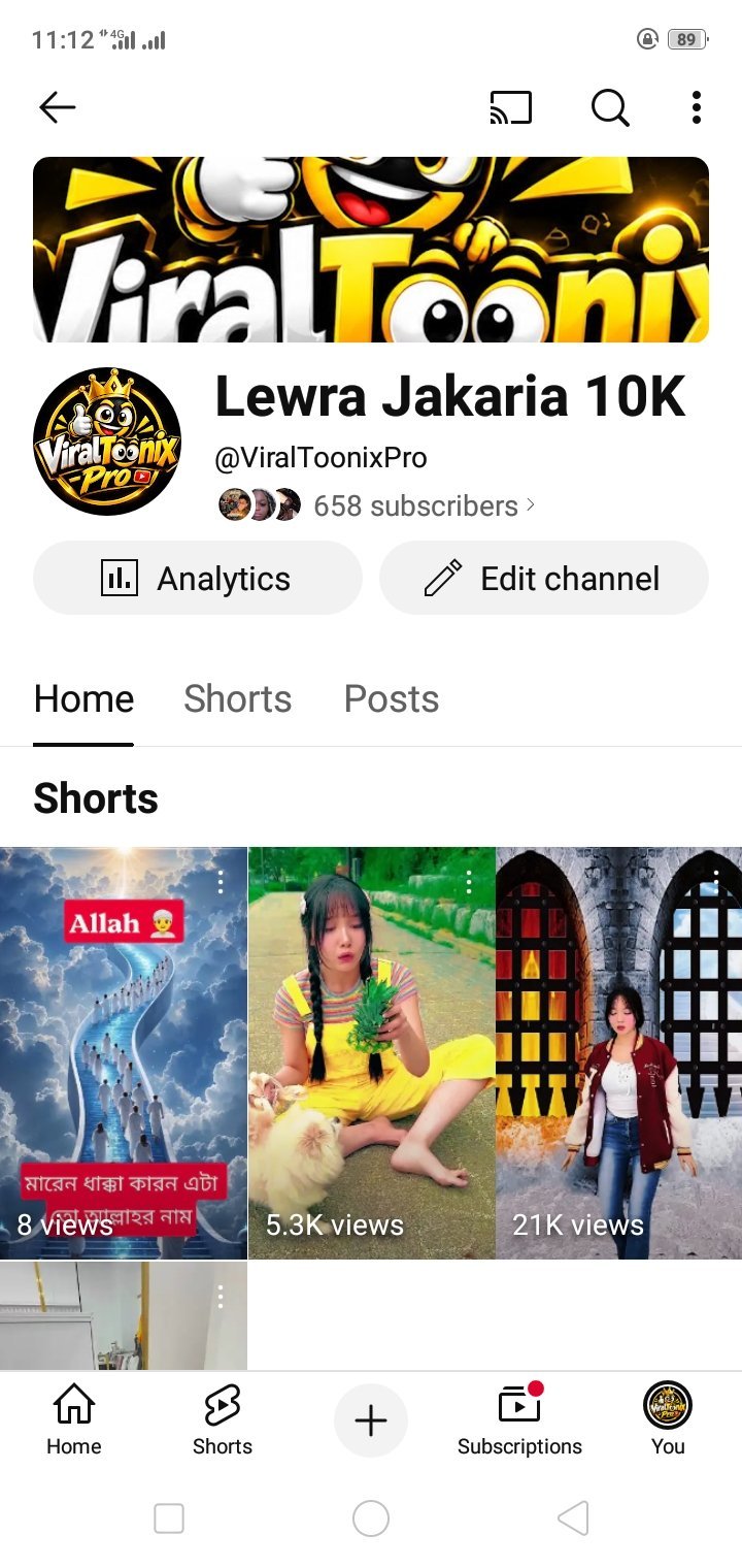 YouTube channel sale 658 subscribe