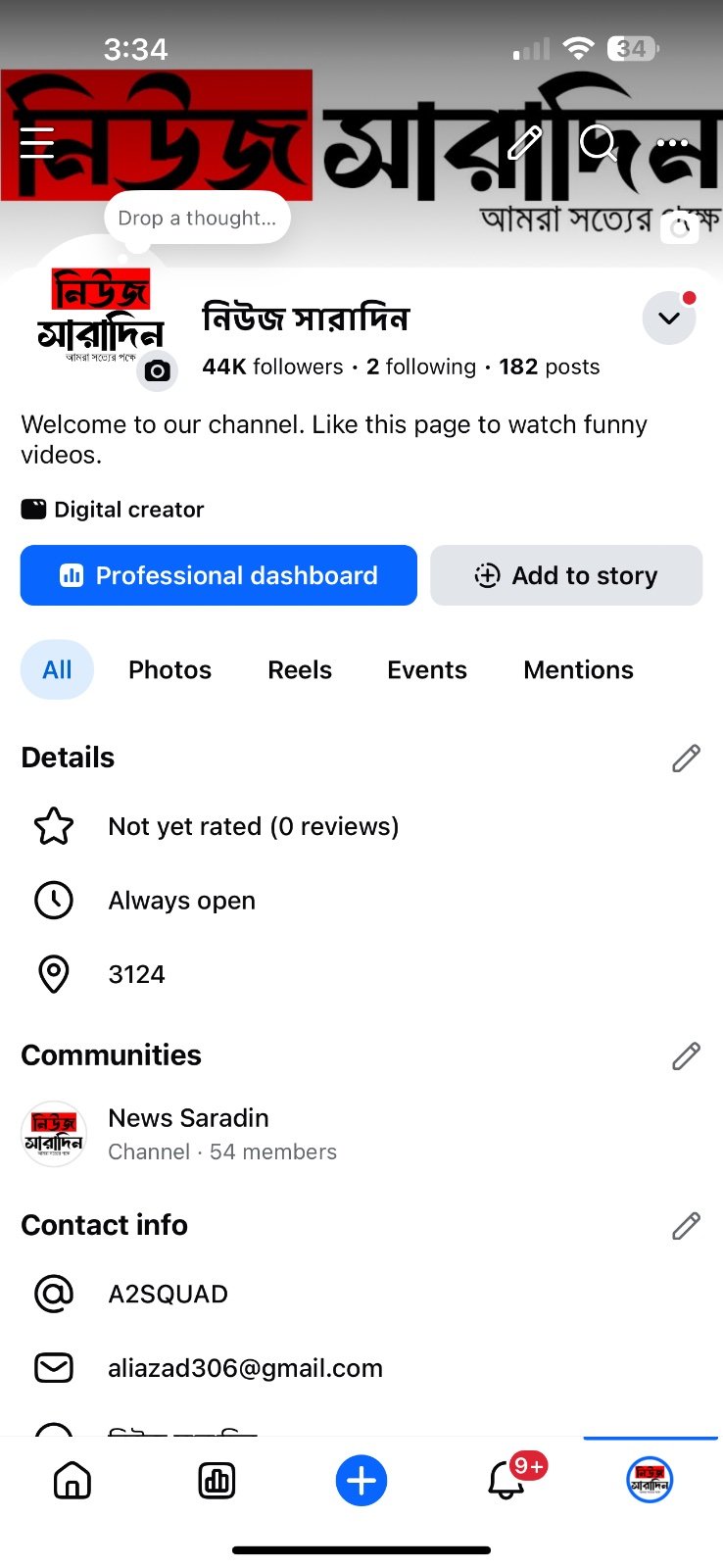 Facebook Page 44k Followers
