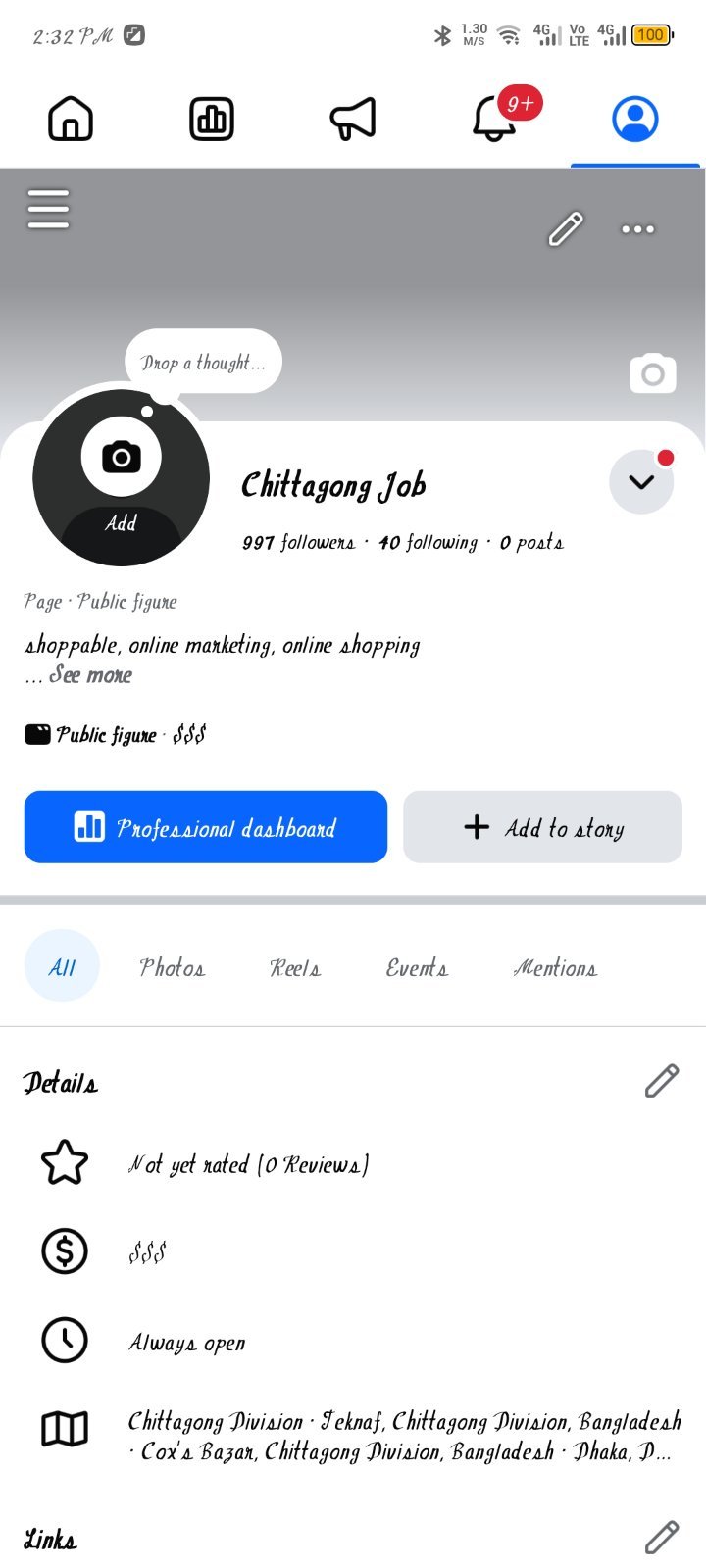 Facebook Page Sell Post