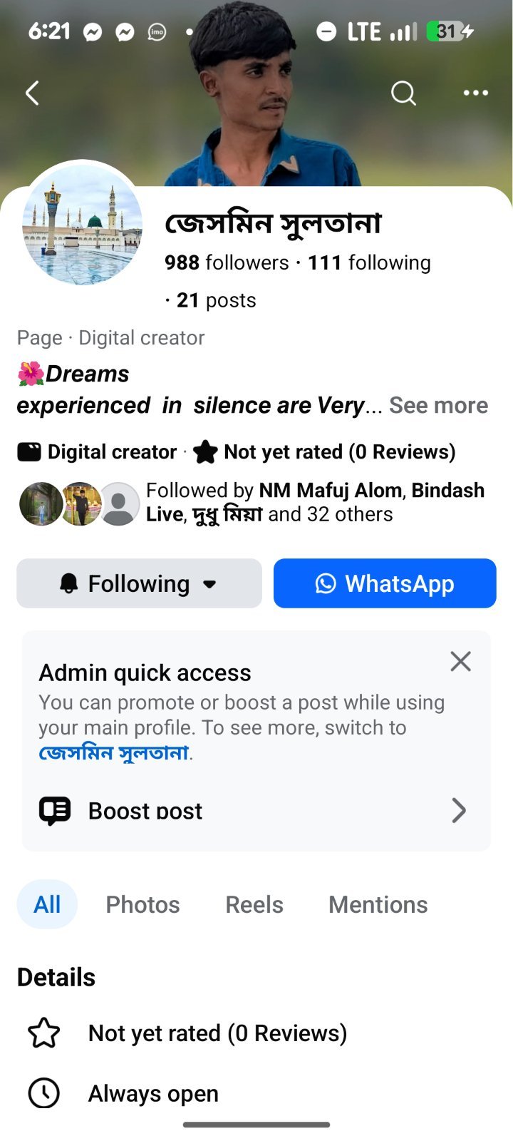 Facebook page