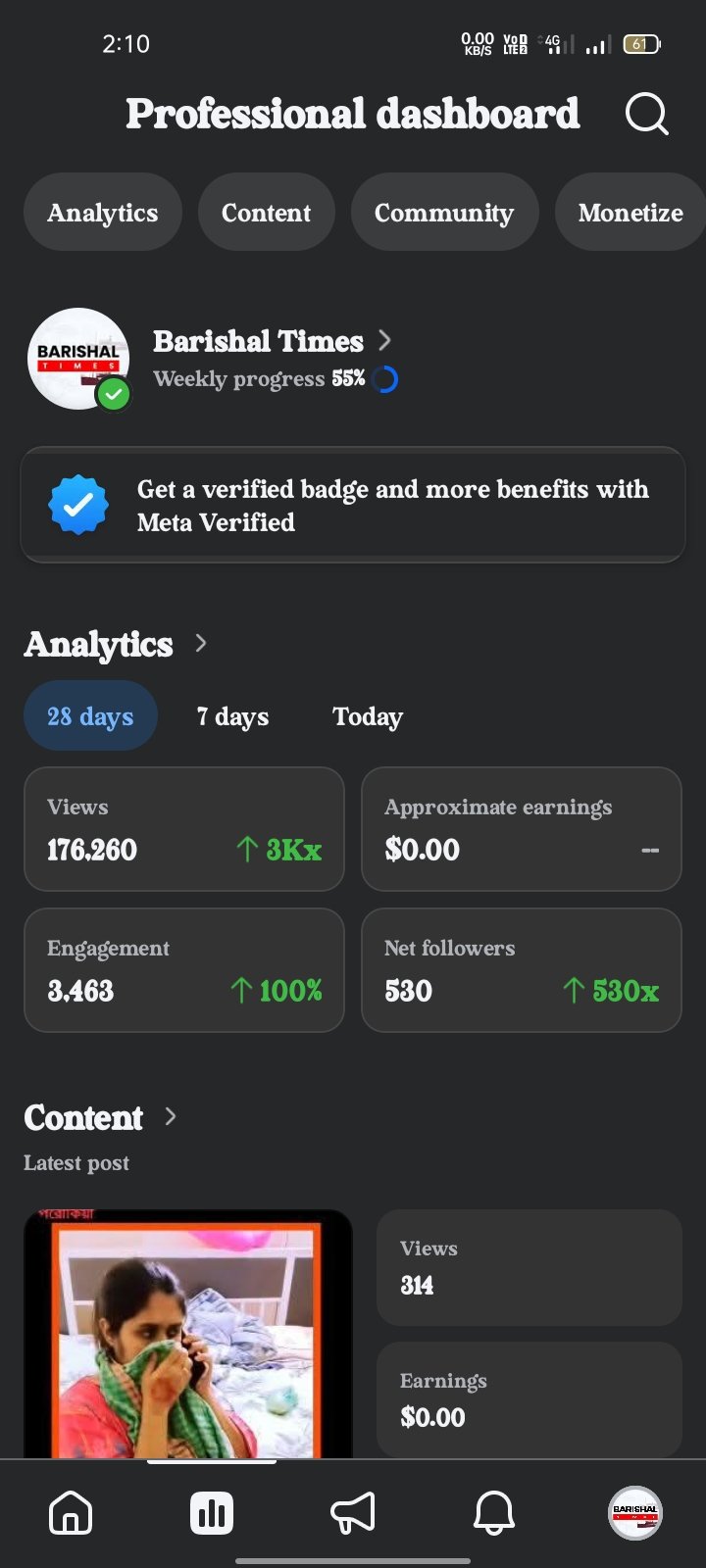 Organics Follower - Running Page