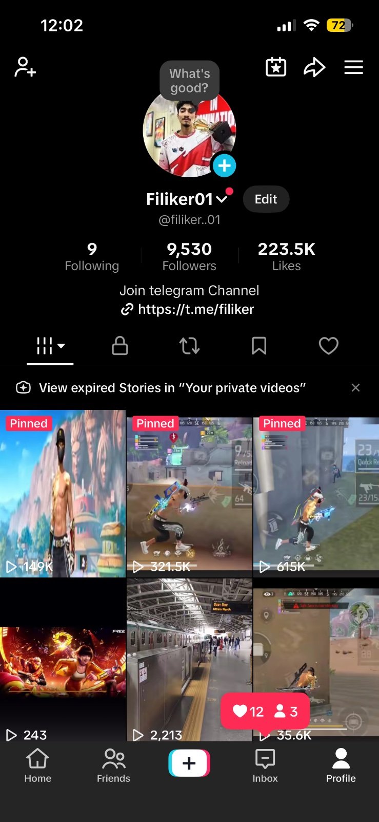 Tiktok Id - Followers - 10000 - Like - 223k✅ - Total views - 4.9M