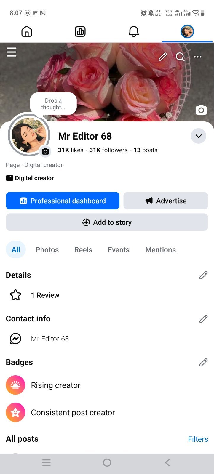 31k page real follower