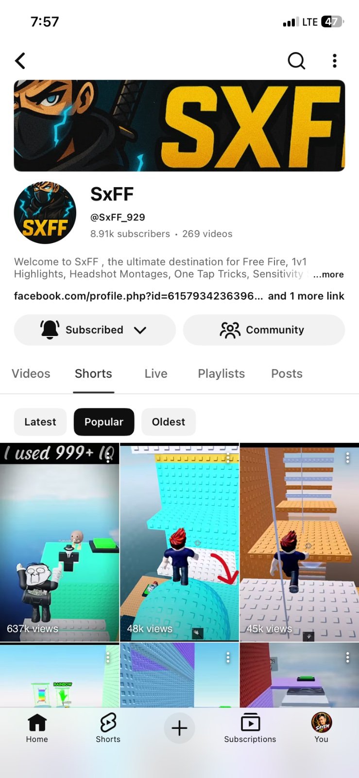 SxFF .US channel 8.9k subscribe. viral channel.