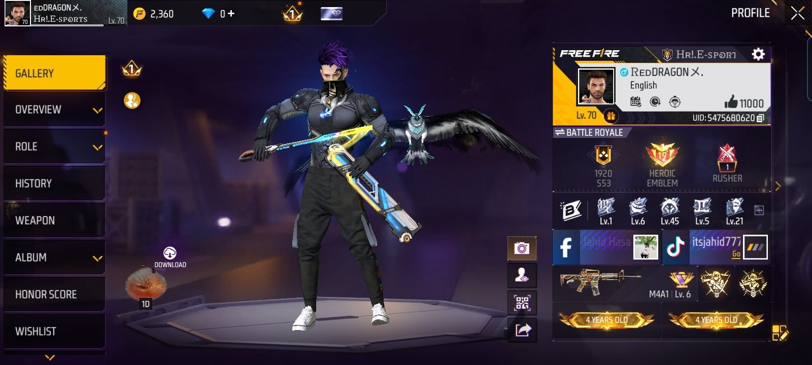 Free fire account sell