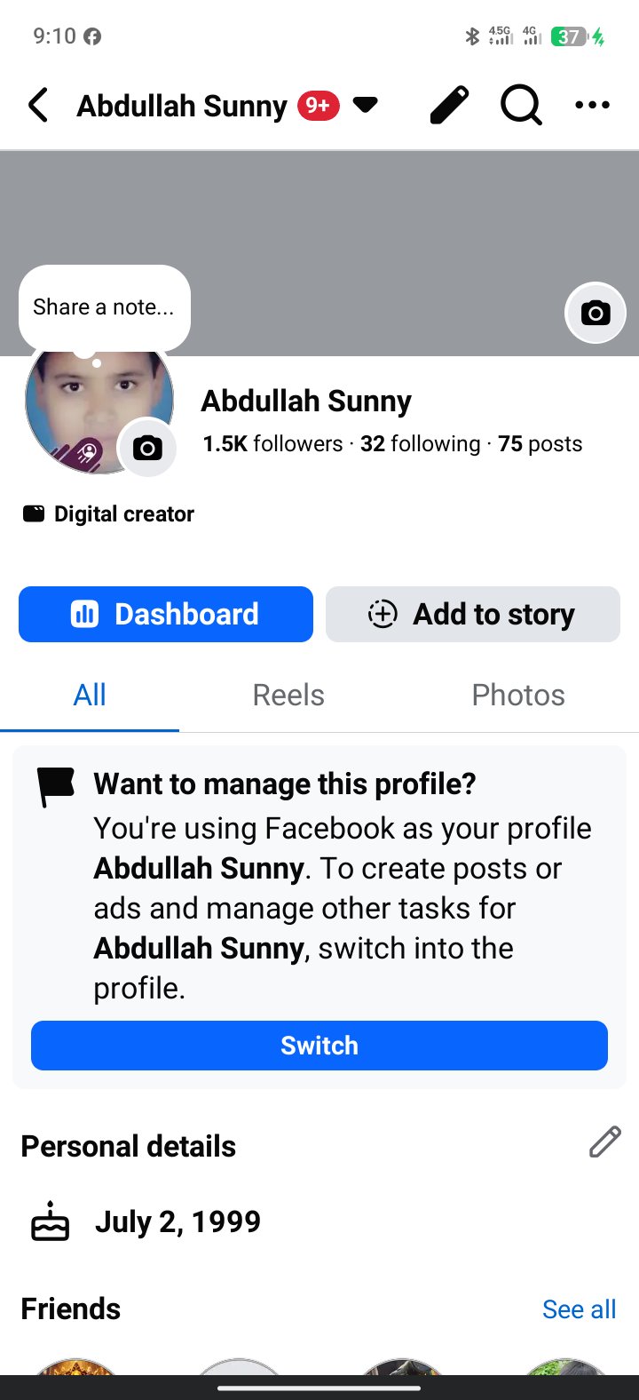 Fb page profile