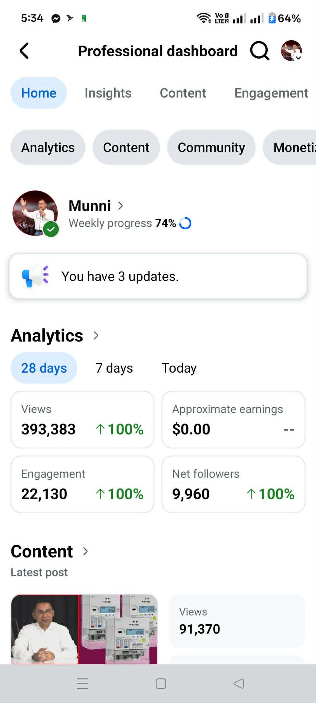 8k followers fresh CM setup page for sell