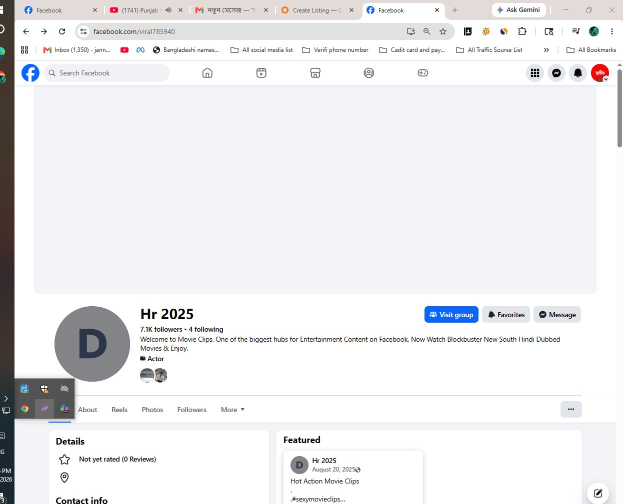 7100 Followers Facebook Page for Sale in Bangladesh