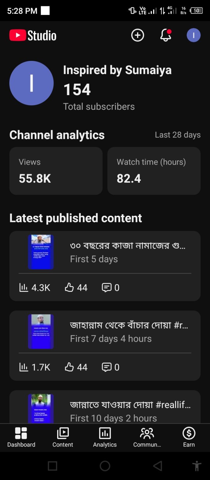 154 Subscriber YouTube channel sell dibo