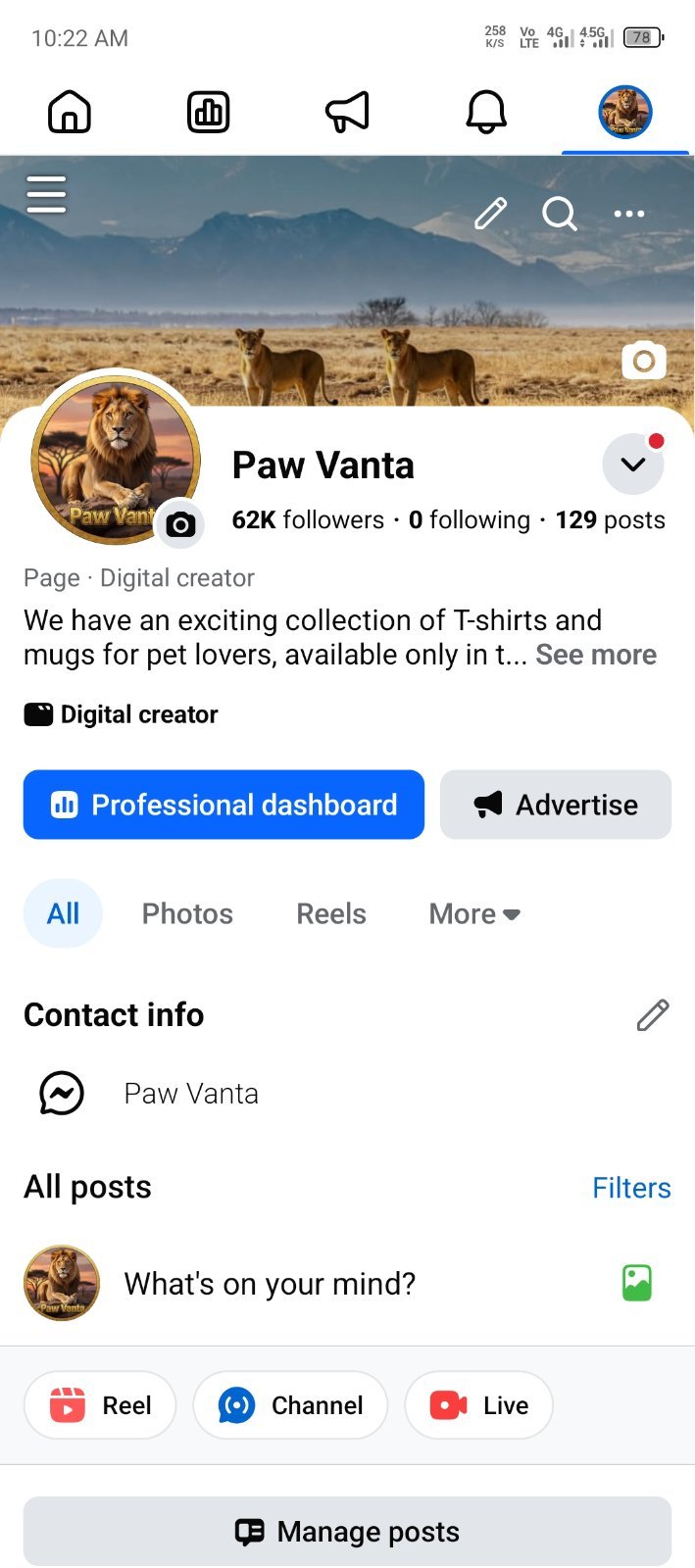 Animals Facebook Page