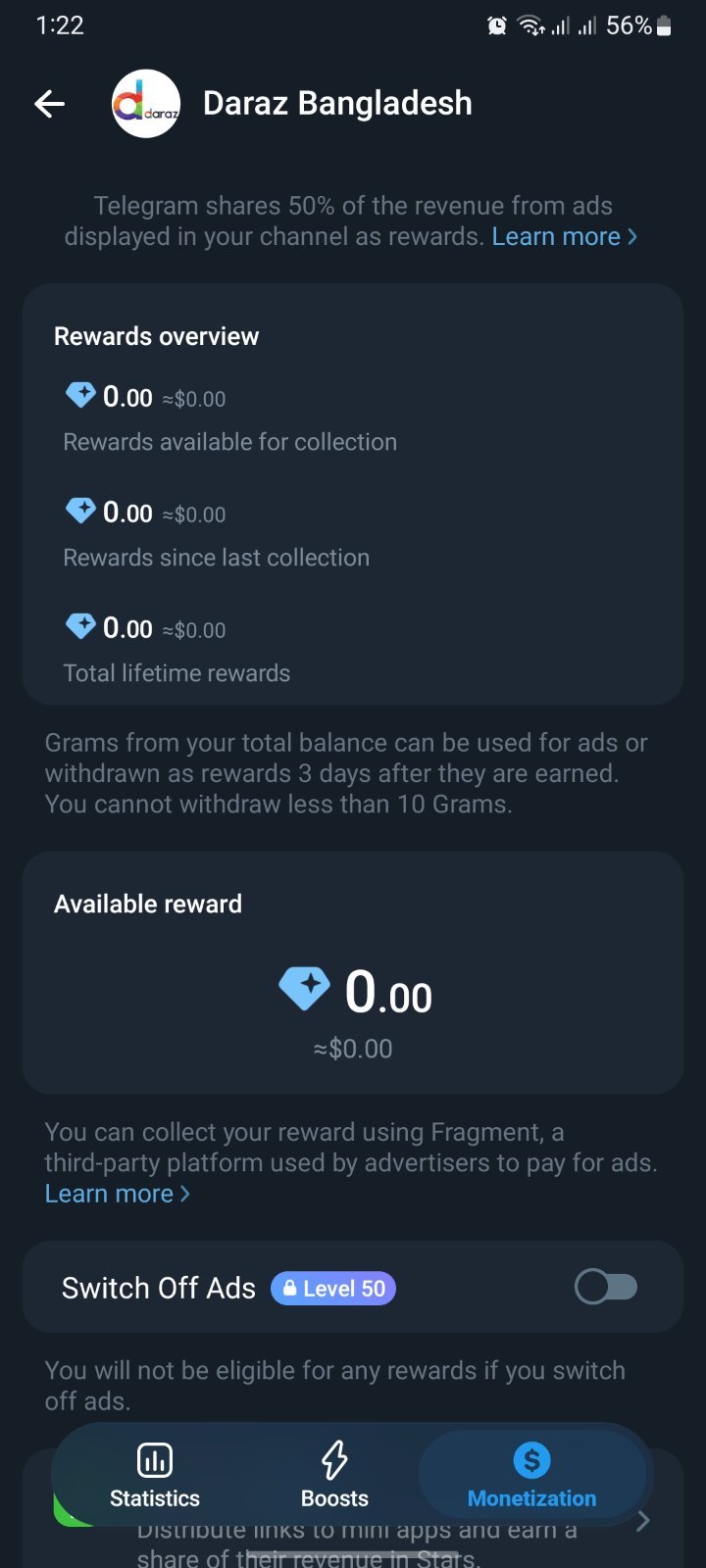 monetize channel low rate