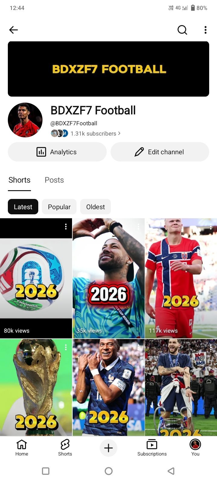 BDXZF7 Football, 1300+ Subscribers