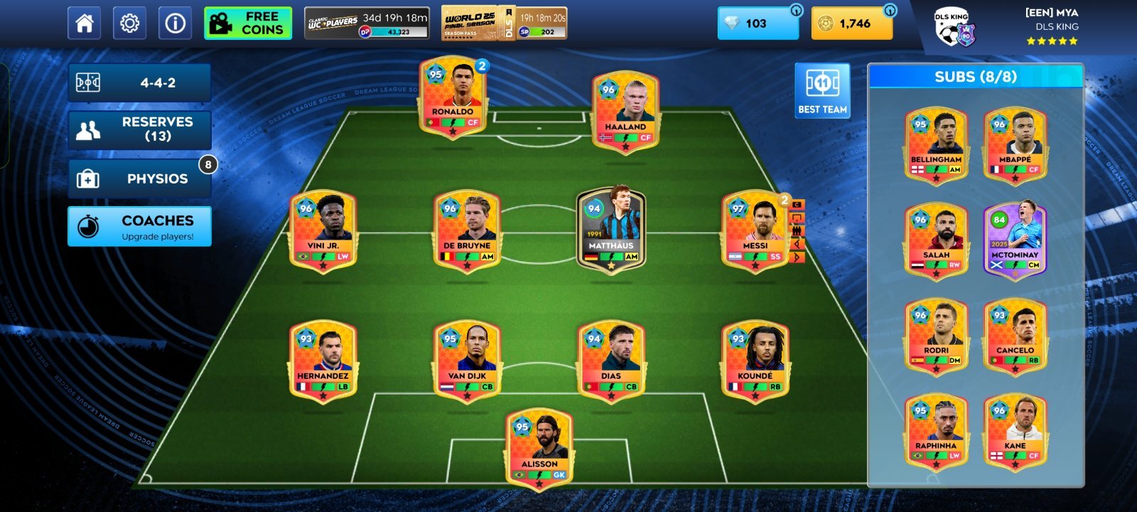 🔥 DLS Max Squad | 95.8 Rating | Level 90 | সেরা প্লেয়ার কালেকশন