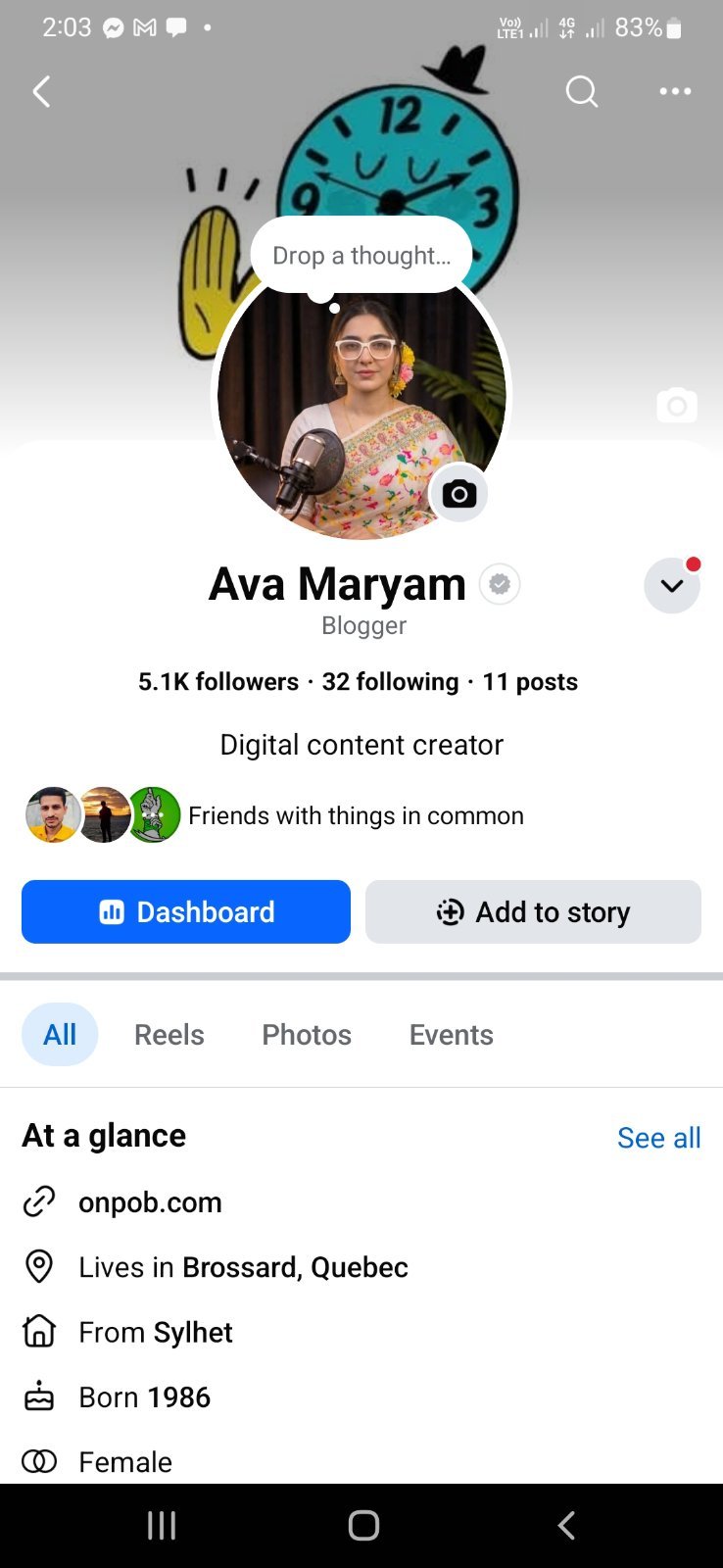Facebook Profile 5k Real Followers