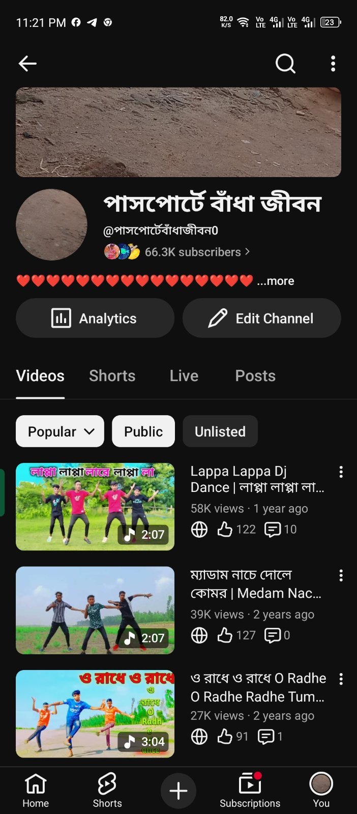YouTube channel