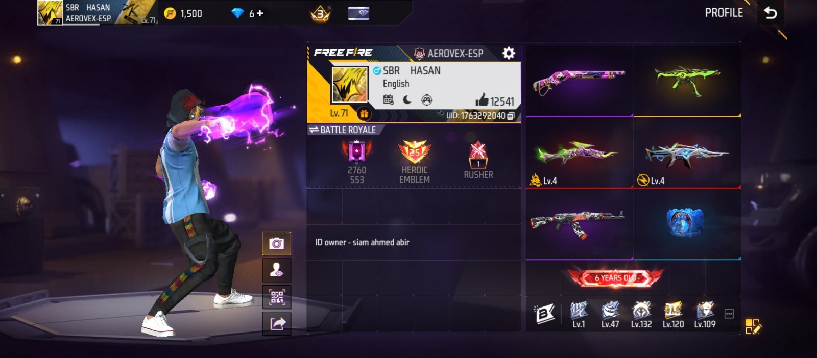 free fire ID sell for easonable price😳
