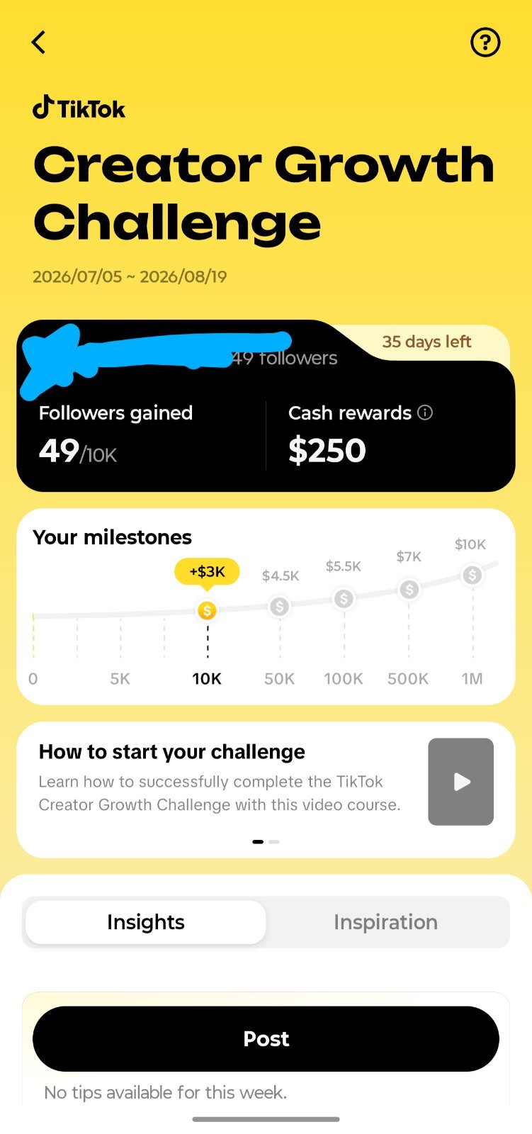 Balance 250$ TikTok account for sell