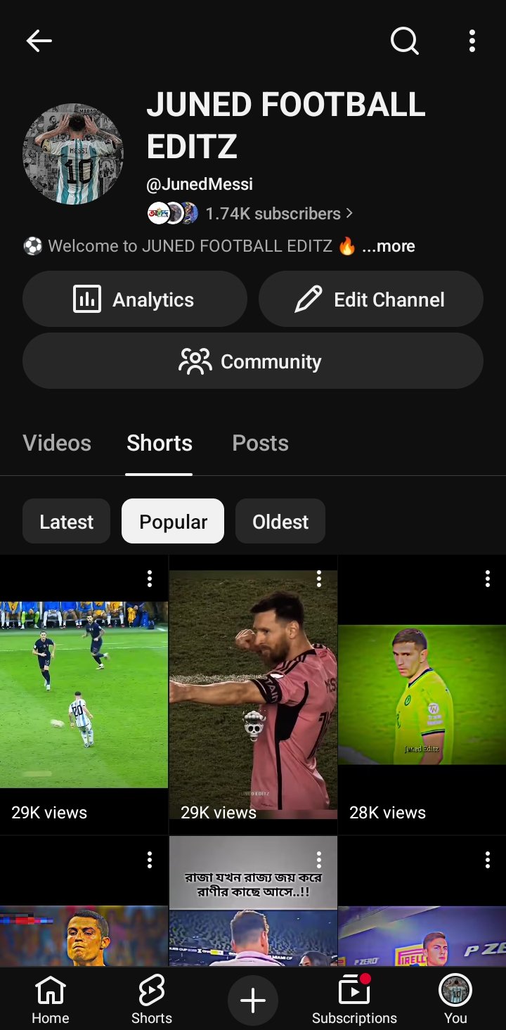 JUNED FOOTBALL EDITZ - 1.74K Subs