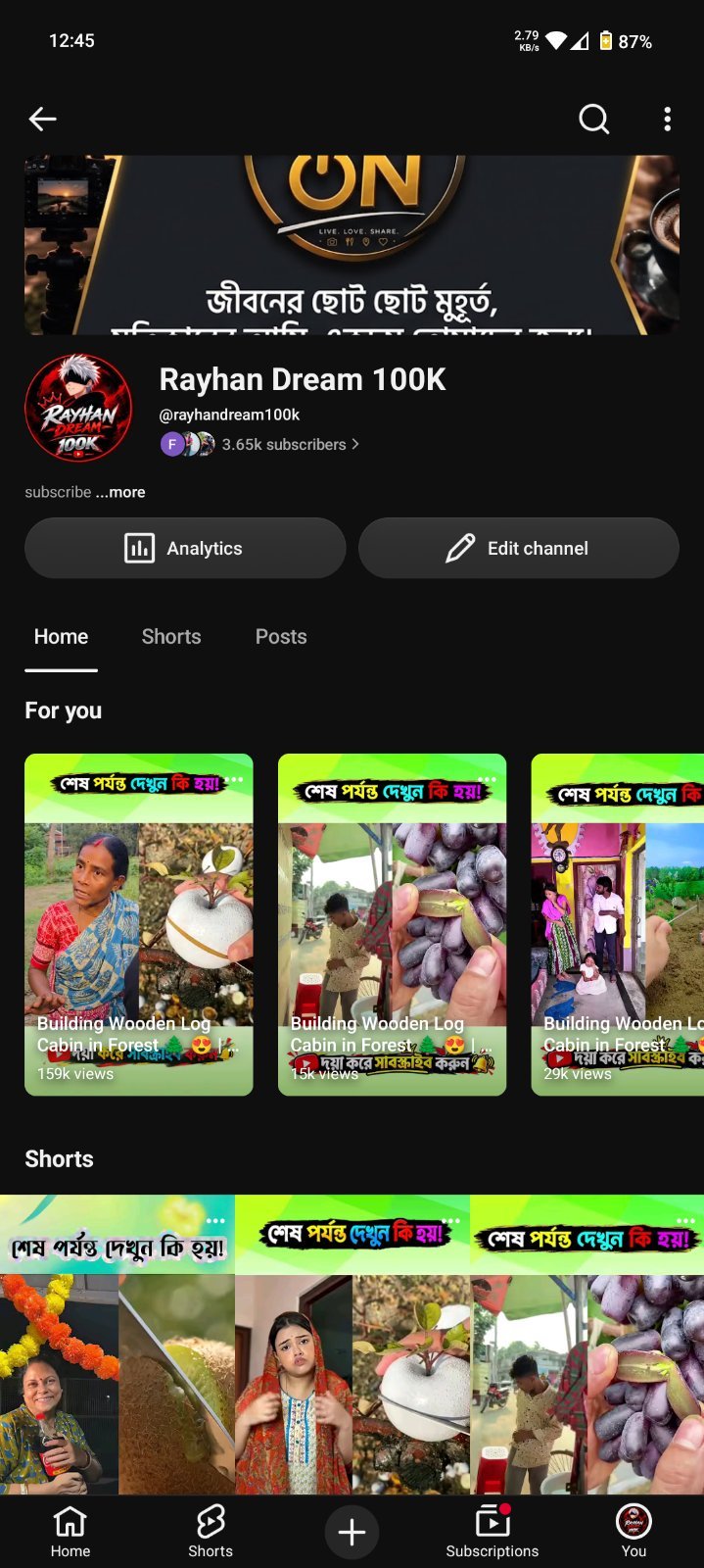 3.6K Subscribed Active Channel
